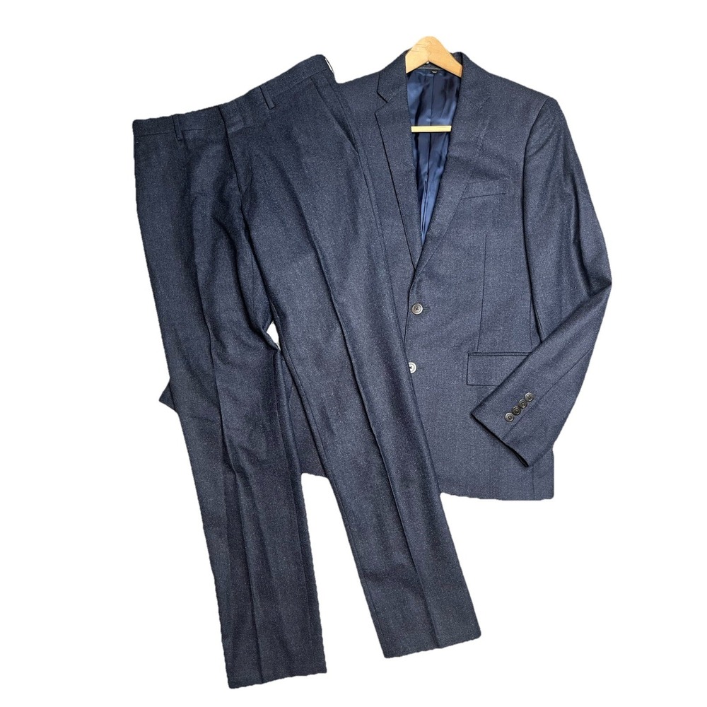 J.CREW Ludlow Suit Mens 38R Navy Wool Stretch Tollegno 1900 32x32 Slim